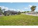 The expansive backyard showcases a screened-in pool area and lush green lawn at 6002 34Th W Ave, Bradenton, FL 34209