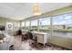 Inviting Florida room with views of the canal, perfect for relaxing and enjoying the scenery at 617 Fairmount Dr, North Port, FL 34287