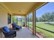 Covered lanai with comfortable seating, perfect for enjoying outdoor living and fresh air at 6512 Grand Estuary Trl # 101, Bradenton, FL 34212