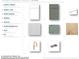 This collection of images showcases designer-selected kitchen hardware, cabinetry, countertop, backsplash and flooring at 9992 Key Haven Rd, Seminole, FL 33777