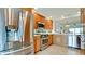 Spacious kitchen with stainless steel refrigerator and ample cabinet space at 10311 Waterbird Way, Bradenton, FL 34209