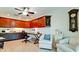 The office space has great natural light, overhead lighting, and built in cabinetry at 10311 Waterbird Way, Bradenton, FL 34209