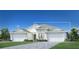 Charming single-story home boasting a well-manicured lawn and attached two-car garage, offering both style and convenience at 18863 Dayspring Pl, Venice, FL 34293