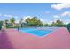 Wide shot showcasing the outdoor tennis and basketball courts with nice landscaping on a clear, sunny day at 2417 Fairway Oaks Dr # 22, Palmetto, FL 34221