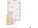 Open floor plan showing a living room, dining area, kitchen, bedroom, and screened balcony at 3003 Quail Holw # 10, Sarasota, FL 34235