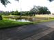 View of a peaceful pond with wildlife, bordered by a grassy bank at 4154 Center Pointe Cir # 57A, Sarasota, FL 34233