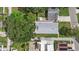 Aerial view of the property showcasing the roof, yard, and neighborhood at 5718 Magnolia N St, St Petersburg, FL 33703