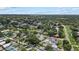 Expansive aerial view of the neighborhood, showcasing lush greenery and residential streets at 5718 Magnolia N St, St Petersburg, FL 33703