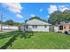 Charming single-story home with a well-manicured lawn and a light blue front door at 5718 Magnolia N St, St Petersburg, FL 33703