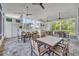 The clubhouse has a screened in room with tables and chairs plus ceiling fans for a comfortable setting at 7005 Goldrush Ln, Bradenton, FL 34201