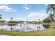 Scenic pond with a fountain offering a tranquil and picturesque community setting at 170 Edgewood Dr, Osprey, FL 34229