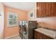 The laundry room includes a full-size washer and dryer and a utility sink at 202 75Th St, Holmes Beach, FL 34217