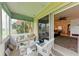 Cozy sunroom featuring wicker furniture and seamless access to the home's interior spaces at 3905 34Th Avenue W Dr # 36, Bradenton, FL 34205