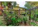 Beautiful backyard featuring a iron fence, and decorative potted plants at 6536 Moorings Point Cir # 101, Lakewood Ranch, FL 34202