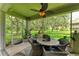Inviting screened patio with comfortable seating and view of the beautifully landscaped outdoor area at 6536 Moorings Point Cir # 101, Lakewood Ranch, FL 34202