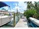 Personal boat dock located directly on the water at 701 Marbury Lane, Longboat Key, FL 34228