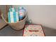 Welcoming basket with towels, guide books, and a welcome sign at 915 Beach Rd # 321, Sarasota, FL 34242