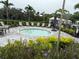 Outdoor hot tub surrounded by flowers, providing a tranquil and private setting at 9291 Starry Night Ave, Sarasota, FL 34241