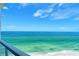 Relaxing view of the ocean from a high rise balcony on a clear day at 1000 Longboat Club Road # 1105, Longboat Key, FL 34228