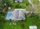 Aerial view of the property featuring a sparkling swimming pool at 1208 Francis Ave, Sarasota, FL 34232
