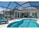 Beautiful pool area with lounge chairs and outdoor dining offer great places for entertaining at 15808 42Nd E Gln, Parrish, FL 34219