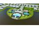 A resort-style community features a pool, tennis court, and a lake view in a neighborhood at 18068 Cherished Loop, Bradenton, FL 34211