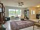 Spacious living room boasts tile floors, fireplace, and large windows at 2004 40Th W St, Bradenton, FL 34205