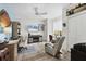 Versatile bedroom with a ceiling fan, a light wood floor and furnishings for office or bedroom at 7904 Hampton Ct, University Park, FL 34201