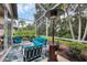 Screened patio area with comfortable seating and a gas heater for cooler evenings at 7904 Hampton Ct, University Park, FL 34201