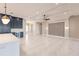 Open living area with high ceilings and recessed lighting at 2073 Treasure Ln, Punta Gorda, FL 33982