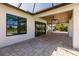 Covered patio with pavers, pool view, and sliding doors to interior at 2073 Treasure Ln, Punta Gorda, FL 33982