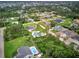 Aerial close-up view of a single-Gathering home in a residential neighborhood at 5412 Ulysses St, Port Charlotte, FL 33981
