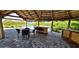 Relaxing tiki bar with seating area next to the pool for outdoor entertaining at 28944 Gin Ln, Punta Gorda, FL 33982