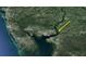 Wide aerial view showing the property's location relative to the river at 28944 Gin Ln, Punta Gorda, FL 33982