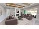 Living room with fireplace and patio access at 28944 Gin Ln, Punta Gorda, FL 33982