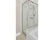 Shower with glass enclosure and marble base at 255 West End Dr # 1412, Punta Gorda, FL 33950