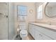 Updated bathroom with a walk-in shower and modern fixtures at 6300 Midnight Pass Rd # 20, Sarasota, FL 34242