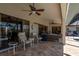 Spacious covered patio with seating and fans at 2505 Rio Tiber Dr, Punta Gorda, FL 33950