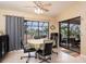 Kitchen dining area with table and chairs, view of pool at 2505 Rio Tiber Dr, Punta Gorda, FL 33950