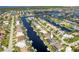 Aerial view of property located on canal at 2505 Rio Tiber Dr, Punta Gorda, FL 33950