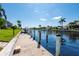 Private concrete dock providing convenient access to the canal at 2505 Rio Tiber Dr, Punta Gorda, FL 33950
