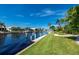 Serene canal view with lush landscaping at 2505 Rio Tiber Dr, Punta Gorda, FL 33950