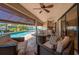Relaxing pool area with covered patio and seating at 2505 Rio Tiber Dr, Punta Gorda, FL 33950