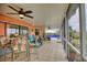 Relaxing screened patio overlooking the pool and backyard at 234 Fields Se Ter, Port Charlotte, FL 33952