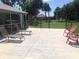 Spacious backyard with patio furniture and fenced lawn at 431 San Felix St, Punta Gorda, FL 33983