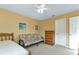 Bedroom with a futon and built-in dresser at 176 Jennifer Dr, Rotonda West, FL 33947