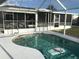 Relaxing pool area with screened enclosure and canal view at 4127 Gardner Dr, Port Charlotte, FL 33952