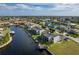Aerial view of canal front property with boat dock at 1439 Mediterranean Dr # C, Punta Gorda, FL 33950