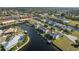 Aerial view of waterfront condo with boat slip at 1439 Mediterranean Dr # C, Punta Gorda, FL 33950