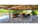Relaxing outdoor patio bar with thatched roof and wicker seating at 28968 Gin Ln, Punta Gorda, FL 33982
